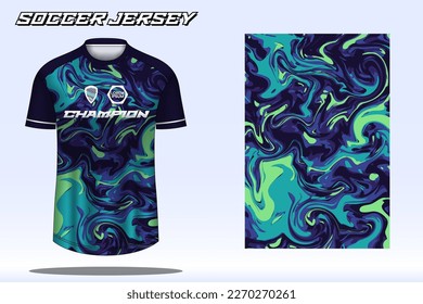 Soccer jersey sport t-shirt design mockup for football club