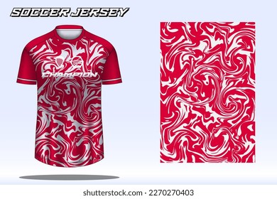Soccer jersey sport t-shirt design mockup for football club