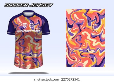 Soccer jersey sport t-shirt design mockup for football club