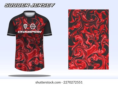 Soccer jersey sport t-shirt design mockup for football club