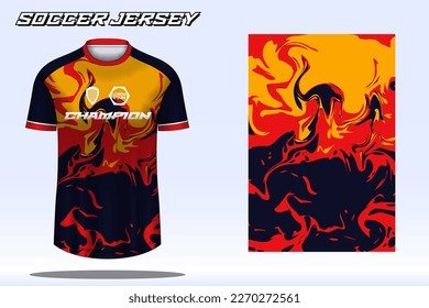 Soccer jersey sport t-shirt design mockup for football club