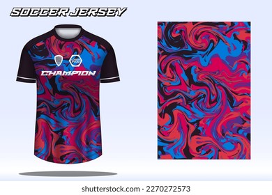 Soccer jersey sport t-shirt design mockup for football club