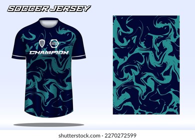 Soccer jersey sport t-shirt design mockup for football club