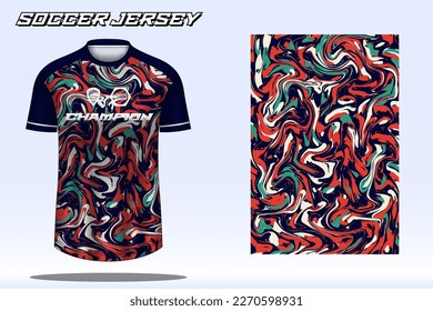 Soccer jersey sport t-shirt design mockup for football club