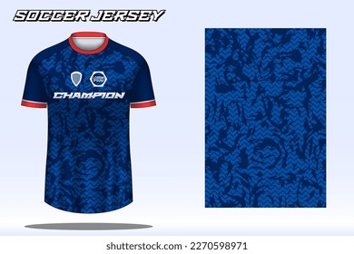 Soccer jersey sport t-shirt design mockup for football club