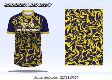 Soccer jersey sport t-shirt design mockup for football club