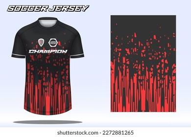 Soccer jersey sport t-shirt design mockup for football club
