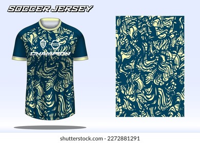 Soccer jersey sport t-shirt design mockup for football club