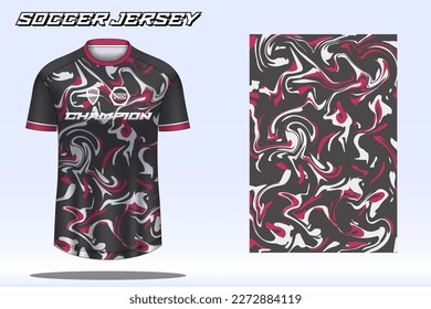 Soccer jersey sport t-shirt design mockup for football club