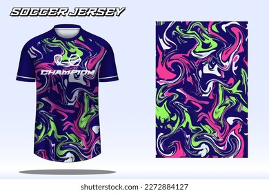 Soccer jersey sport t-shirt design mockup for football club