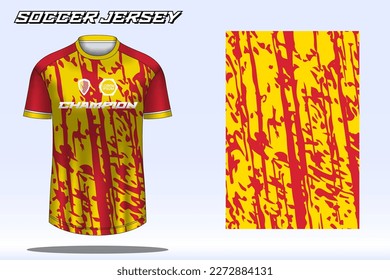 Soccer jersey sport t-shirt design mockup for football club