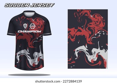 Soccer jersey sport t-shirt design mockup for football club