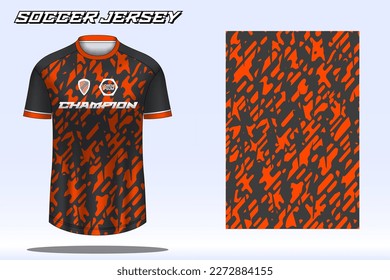Soccer jersey sport t-shirt design mockup for football club