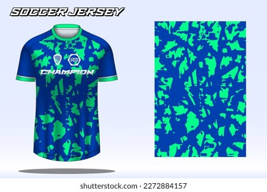 Soccer jersey sport t-shirt design mockup for football club