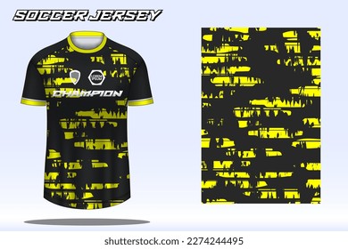 Soccer jersey sport t-shirt design mockup for football club