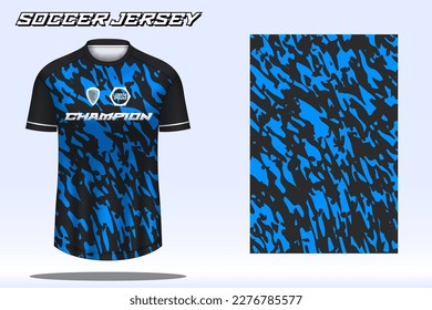 Soccer jersey sport t-shirt design mockup for football club