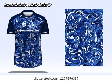 Soccer jersey sport t-shirt design mockup for football club