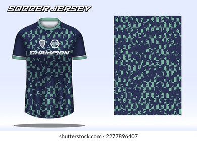 Soccer jersey sport t-shirt design mockup for football club