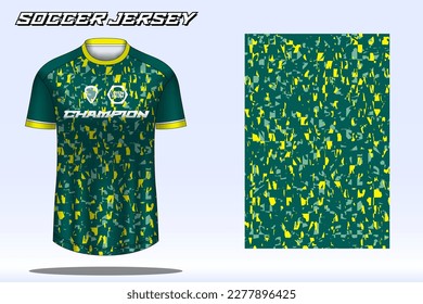 Soccer jersey sport t-shirt design mockup for football club