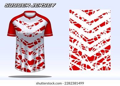 Soccer jersey sport t-shirt design mockup for football club
