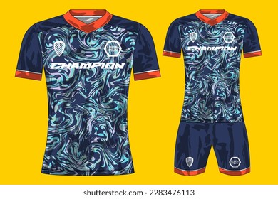 Soccer jersey sport t-shirt design mockup for football club