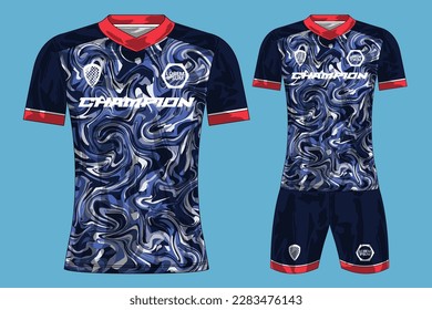 Soccer jersey sport t-shirt design mockup for football club