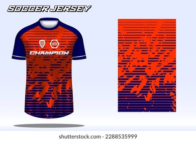 Soccer jersey sport t-shirt design mockup for football club