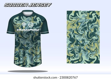 Soccer jersey sport t-shirt design mockup for football club