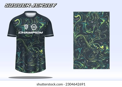 Soccer jersey sport t-shirt design mockup for football club