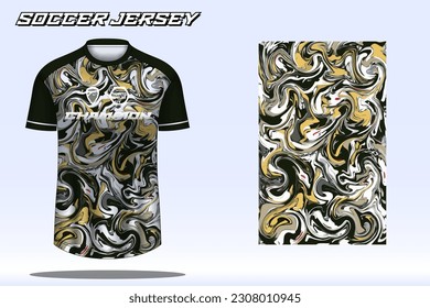Soccer jersey sport t-shirt design mockup for football club