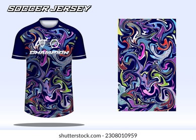 Soccer jersey sport t-shirt design mockup for football club