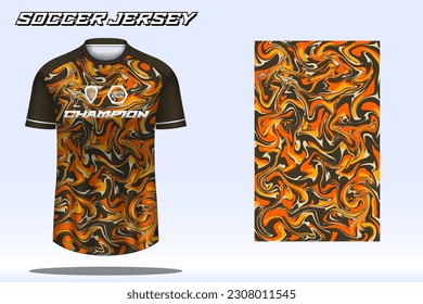Soccer jersey sport t-shirt design mockup for football club