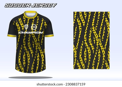 Soccer jersey sport t-shirt design mockup for football club