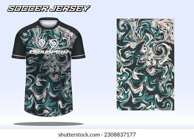 Soccer jersey sport t-shirt design mockup for football club
