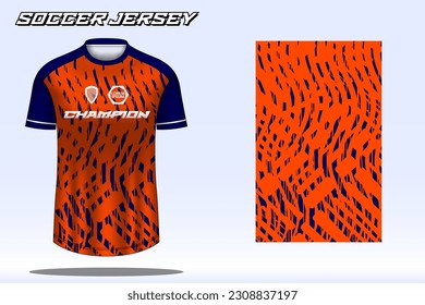 Soccer jersey sport t-shirt design mockup for football club