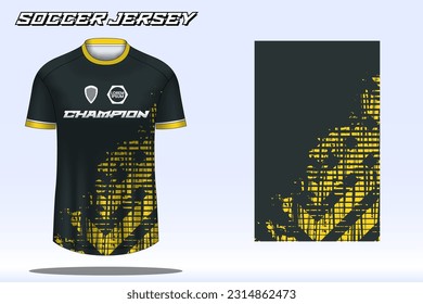 Soccer jersey sport t-shirt design mockup for football club