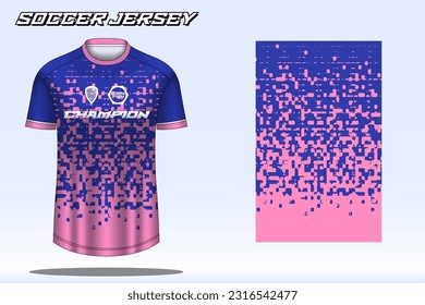Soccer jersey sport t-shirt design mockup for football club