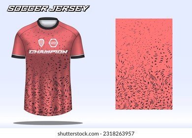 Soccer jersey sport t-shirt design mockup for football club