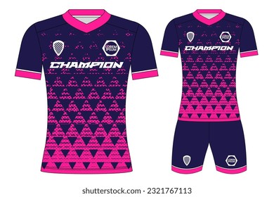 Soccer jersey sport t-shirt design mockup for football club