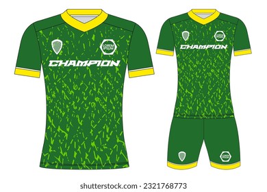 Soccer jersey sport t-shirt design mockup for football club
