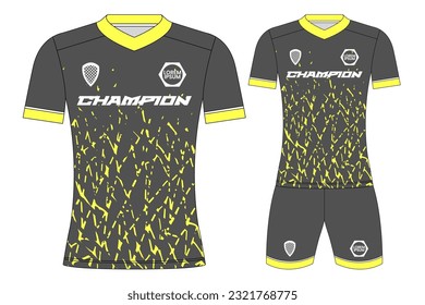Soccer jersey sport t-shirt design mockup for football club