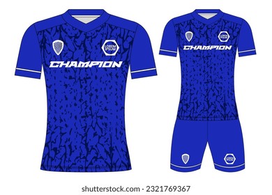 Soccer jersey sport t-shirt design mockup for football club