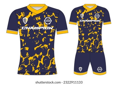 Soccer jersey sport t-shirt design mockup for football club
