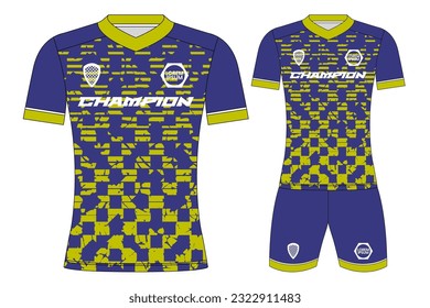 Soccer jersey sport t-shirt design mockup for football club