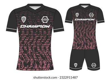 Soccer jersey sport t-shirt design mockup for football club