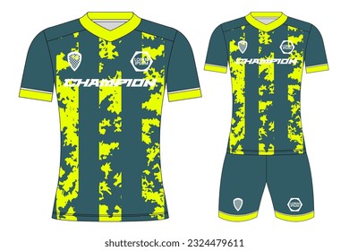 Soccer jersey sport t-shirt design mockup for football club