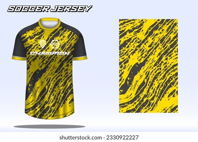Soccer jersey sport t-shirt design mockup for football club