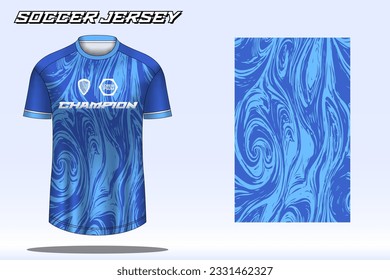 Soccer jersey sport t-shirt design mockup for football club