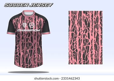 Soccer jersey sport t-shirt design mockup for football club