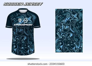 Soccer jersey sport t-shirt design mockup for football club